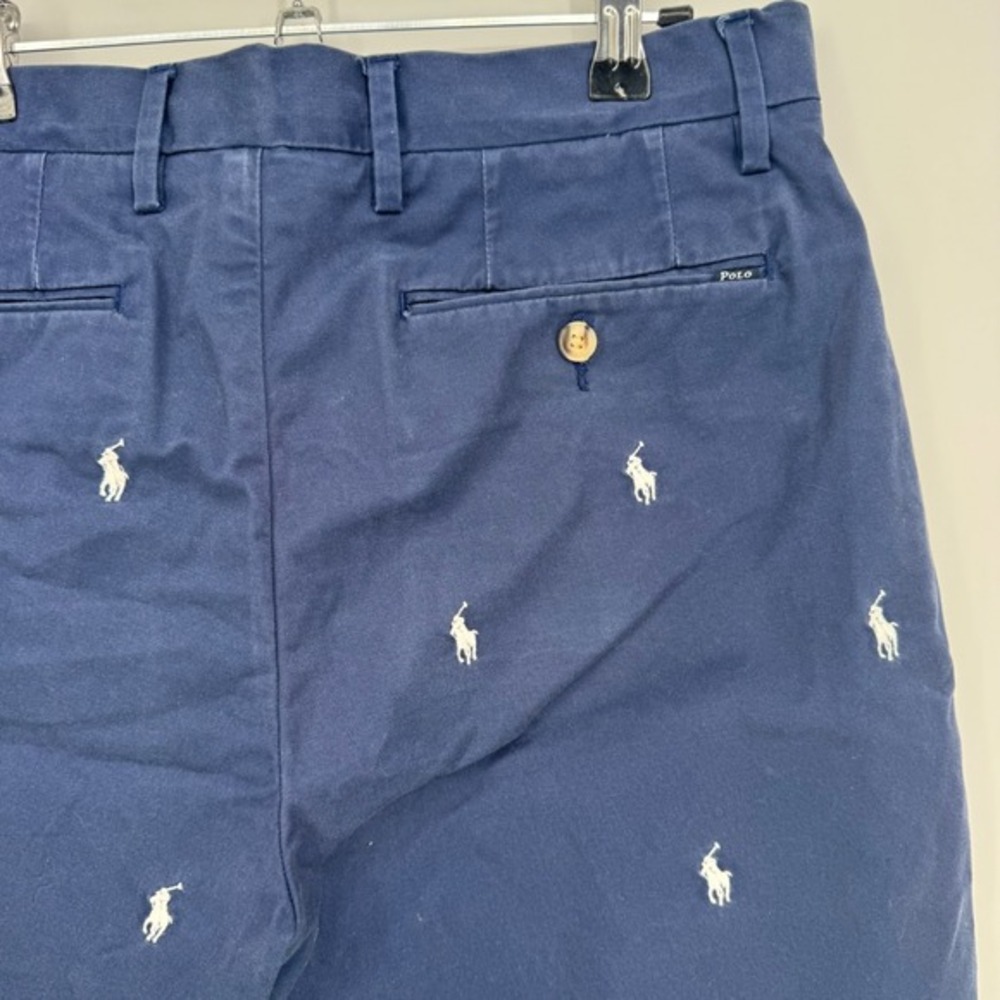 Polo Ralph Lauren Navy Blue Shorts All over Pony Logo size 31 Golf Classic‎ Fit - Picture 3 of 6